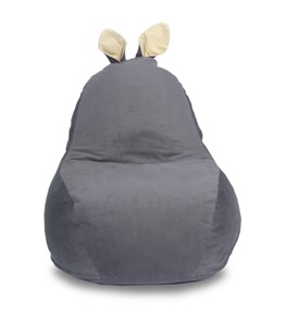 Кресло-мешок Зайка (короткие уши), тёмно-серый в Норильске