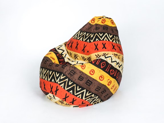 Кресло-мешок Груша среднее, жаккард, африкан в Норильске - изображение