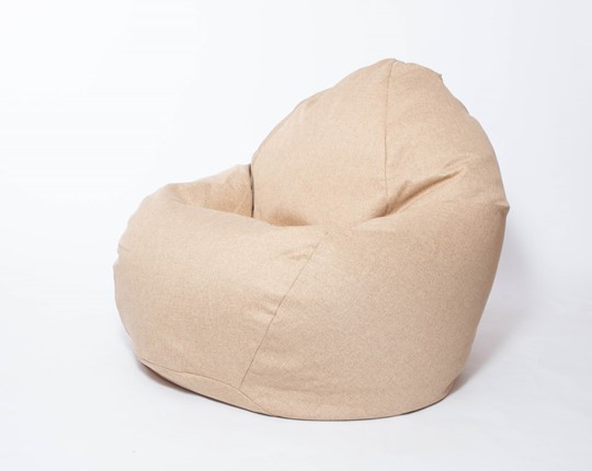 Кресло-мешок Макси, рогожка, 150х100, песочное в Норильске - изображение