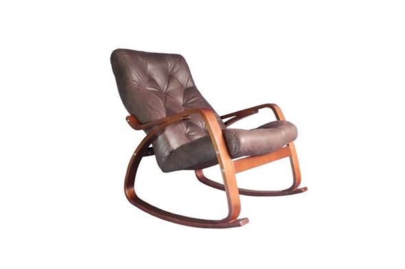 Кресло-качалка Гранд, замша шоколад в Норильске - изображение