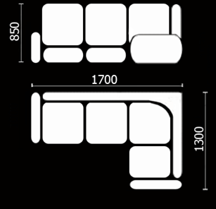 Диван кухонный Нео КМ-01 (168х128 см.) в Норильске - предосмотр 3