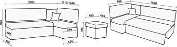 Кухонный угловой диван Нео КМ 3 с механизмом 2000*1110 в Норильске - предосмотр 20