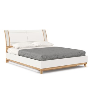 Спальная кровать Бари 1600 с подъёмным механизмом Дуб Золотой/Белый ЛД 698.220 в Норильске