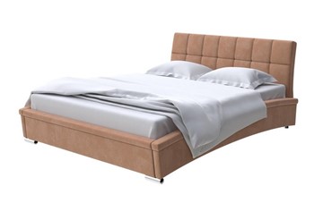 Кровать двуспальная Corso-1L 140x200, Микровелюр (Manhattan Брауни) в Норильске