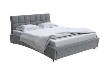 Кровать спальная Corso-1L 140x200, Велюр (Gratta 4 Серый космос) в Норильске