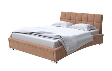 Кровать в спальню Corso-1L 160x200, Микровелюр (Manhattan Брауни) в Норильске