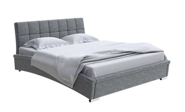 Кровать спальная Corso-1L 160x200, Велюр (Gratta 4 Серый космос) в Норильске
