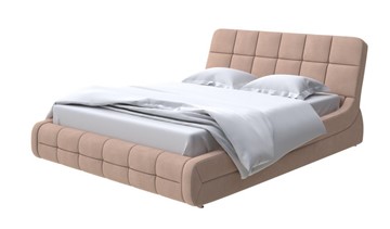 Двуспальная кровать Corso-6 140x200, Рогожка (Тетра Ореховый) в Норильске