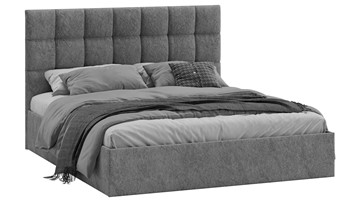Кровать 2-спальная Эмбер тип 1 (Микровелюр Wellmart Silver) в Норильске
