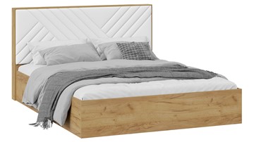 Спальная кровать Хилтон Тип 1 (Дуб крафт золотой/Белый) в Норильске