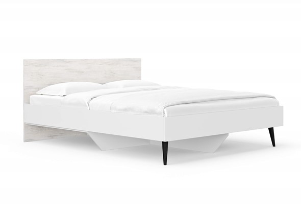 Спальная кровать Ines 160х200, Ясмунд (Белый) в Норильске - изображение