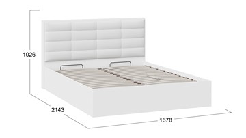 Кровать спальная с подъемным механизмом Агата тип 1 (Белый) в Красноярске - предосмотр 3