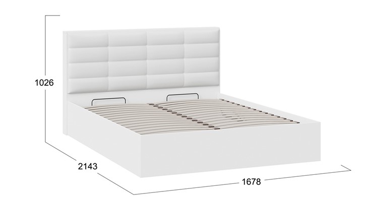 Кровать спальная с подъемным механизмом Агата тип 1 (Белый) в Красноярске - изображение 3