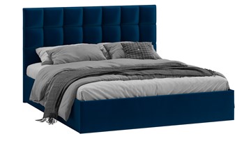 Кровать 2-спальная с подъемным механизмом Эмбер (Велюр Confetti Blue) в Норильске
