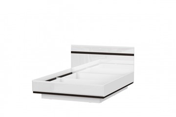 Кровать 2-спальная Соло универсальная 1,6х2,0, белый/белый глянец/венге в Норильске
