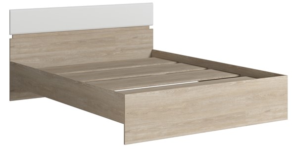 Кровать двуспальная Светлана 1600, белый/дуб сонома в Норильске - изображение