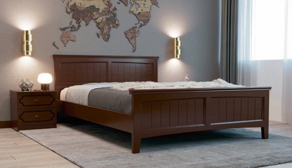 Полуторная кровать Грация-4 (Орех) 140х200 в Норильске - изображение