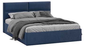 Двуспальная кровать с механизмом Глосс Тип 1 (Микровелюр Wellmart Blue) в Норильске