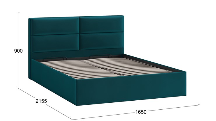Кровать с механизмом двуспальная Глосс Тип 1 (Велюр Confetti Izumrud) в Норильске - изображение 1