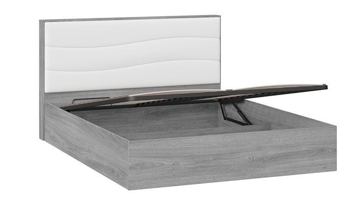 Кровать с подъемным механизмом Миранда тип 1 (Дуб Гамильтон/Белый глянец) в Норильске - изображение 3