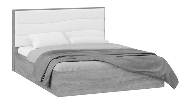 Кровать с подъемным механизмом Миранда тип 1 (Дуб Гамильтон/Белый глянец) в Норильске - изображение