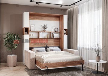 Кровать-шкаф с диваном Добрава, 1400х2000 в Норильске