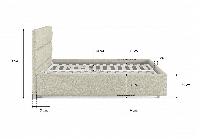Двуспальная кровать Omega 180х190 с основанием в Норильске - изображение 2