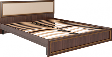 Кровать в спальню Беатрис М10 с мягким изголовьем (Орех Гепланкт) в Красноярске