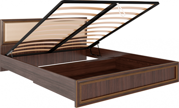 Кровать с подъемным механизмом Беатрис М11 с мягким изголовьем (Орех Гепланкт) в Норильске