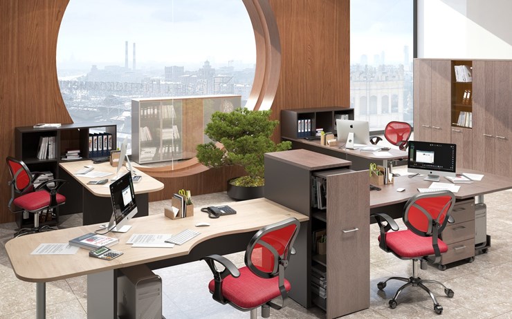 Комплект офисной мебели Xten в опенспэйс для четырех сотрудников в Красноярске - изображение 5