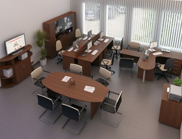 Офисный комплект мебели Комфорт №3 (французский орех) в Красноярске
