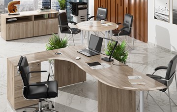Офисный набор мебели Wave 2, рабочий стол и конференц-стол в Норильске