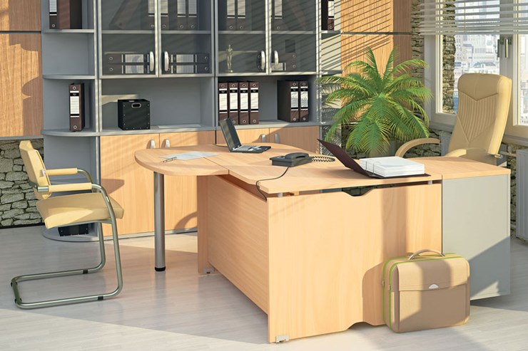 Офисный набор мебели Милан для руководителя отдела в Норильске - изображение