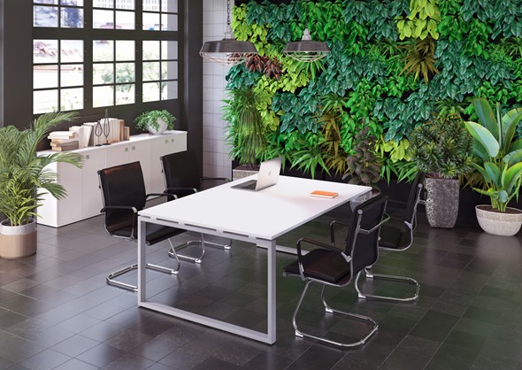 Офисный набор мебели Metal System Style (Серый/Белый) в Норильске - изображение
