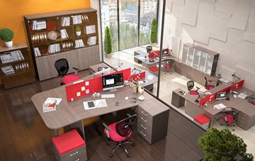 Офисный набор мебели Xten с большим шкафом для документов для 2 сотрудников в Норильске