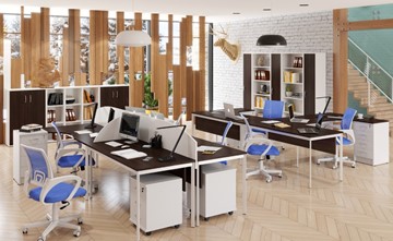 Офисный комплект мебели Imago S - два стола, две тумбы в Красноярске