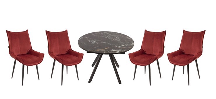 Набор мебели стол Олимп, 4 стула Осло в Норильске - изображение