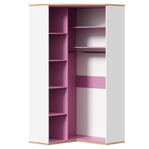 Детский шкаф угловой Урбан 528.060, белый/розовый в Норильске - предосмотр 3