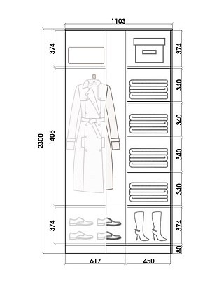 Шкаф-купе угловой Хит-У-23-4-77-17, Абстракция №1, Белый в Норильске - изображение 2