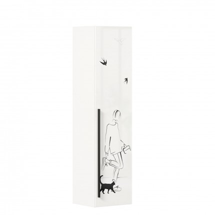 Шкаф 1-дверный Джоли Тип 1 ЛД 535.010, Серый шелк в Красноярске - изображение