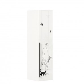 Одностворчатый шкаф Джоли Тип 2 ЛД 535.020, Серый шелк в Норильске
