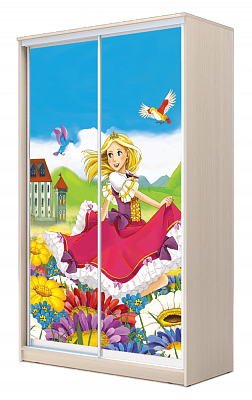 Шкаф детский ХИТ 23-4-17-77-11, Принцесса, дуб млечный в Норильске - изображение