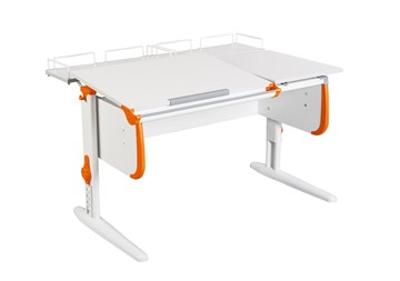 Детский стол-трансформер 1/75-40 (СУТ.25) + Polka_z 1/600 (2шт) белый/серый/Оранжевый в Норильске