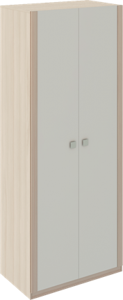 Шкаф распашной Глэдис М22 (Шимо светлый/Белый текстурный) в Красноярске - изображение