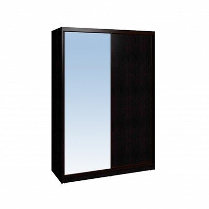 Шкаф 2-х створчатый 1600 Домашний Зеркало/ЛДСП, Венге в Норильске - изображение