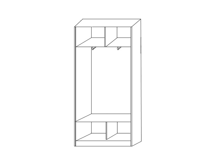 Шкаф 2-х створчатый 2200х1200х420 с одним зеркалом ХИТ 22-4-12/2-15 Дуб Млечный в Норильске - изображение 1