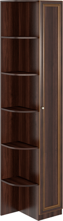 Угловой шкаф-стеллаж Беатрис М14 правый (Орех Гепланкт) в Норильске - изображение