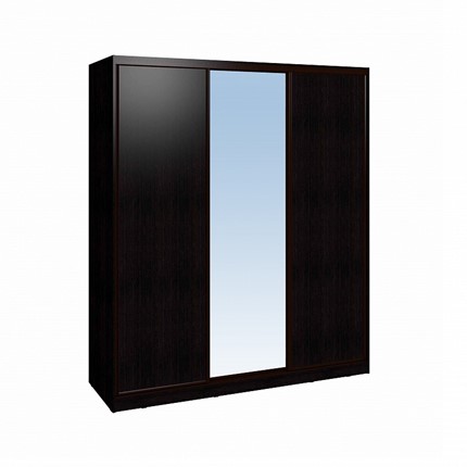 Шкаф 2000 Домашний Зеркало/ЛДСП, Венге в Норильске - изображение