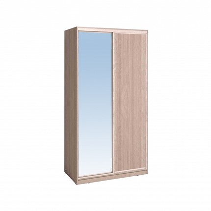 Шкаф 1200 Домашний Зеркало/ЛДСП, Ясень шимо светлый в Норильске - изображение
