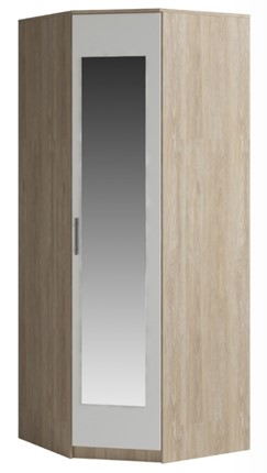Шкаф Светлана, с зеркалом, белый/дуб сонома в Норильске - изображение